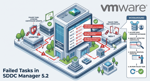 Failed tasks in SDDC 5.2