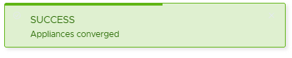 SUCCESS Appliances converged notification